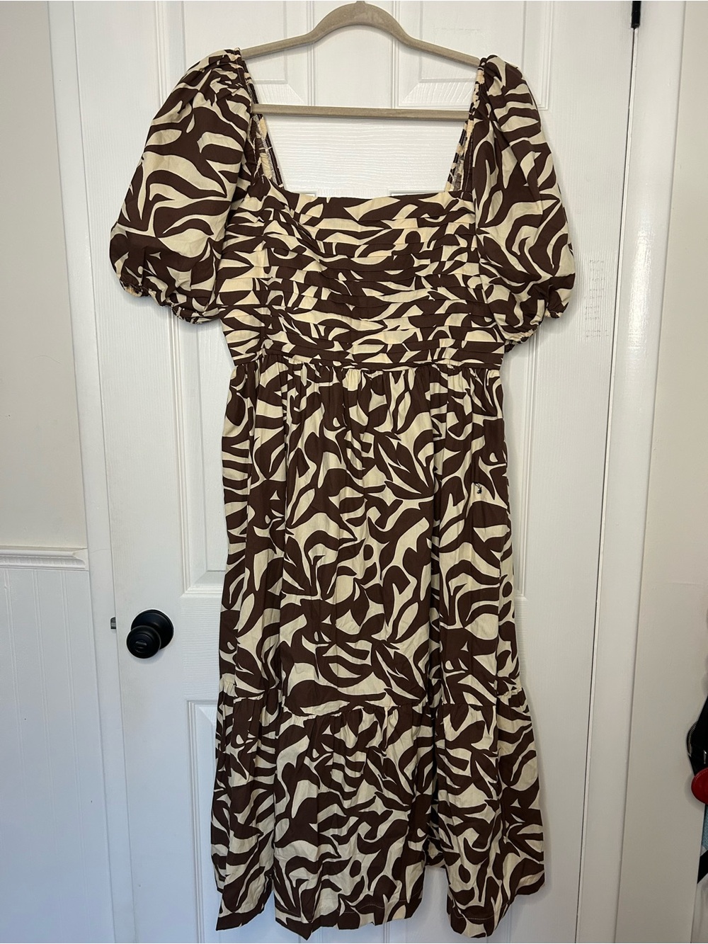 Abercrombie & Fitch Emerson Zebra Print Midi Dress